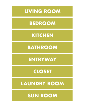 home decor for living room, bedroom, kitchen, bathroom, entryway, laundry room, sun room, closet