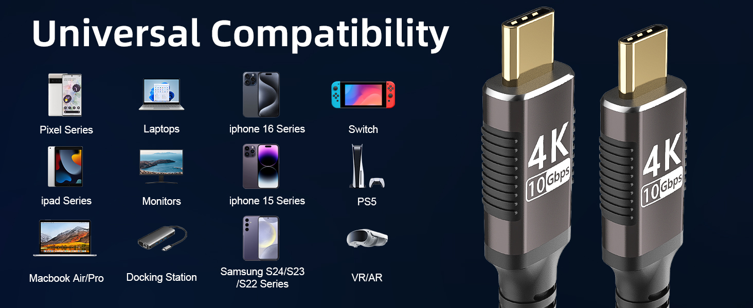 USB C Cable Universal Compatibility