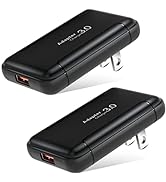 USB Wall Charger, Costyle 2 Pack 18W GaN Tech Slim Fast Charge 3.0 Port Fast Charging Block with ...