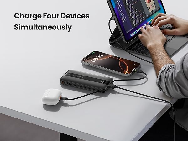 Charge Four Devices Simultaneously-Black
