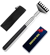 Back Scratcher with Gift Bag - Portable Metal Stainless Steel Telescoping Massage Tool - Gift/Sto...