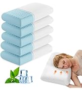 OLIXIS Memory Foam Pillows for Sleeping,1 Pack Queen Size Bed Pillows for Adults,with Removable W...
