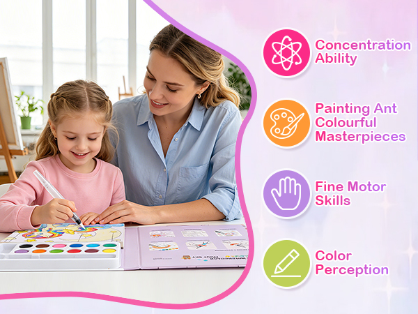 CMTOOP Paint with Water Coloring Books for Kids