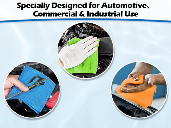 100 Pack Commercial Grade Shop Rags Microfiber Towels for Cars
