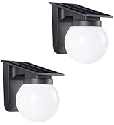 uwiner Solar Wall Lights Outdoor, 2 Pack, 3 Lighting Modes, IP65 Waterproof, Wireless Solar Power...