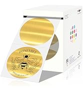 PARLAIM 2 Inch Brushed Gold Circle Thermal Sticker Printable Round Labels Holographic Material Se...