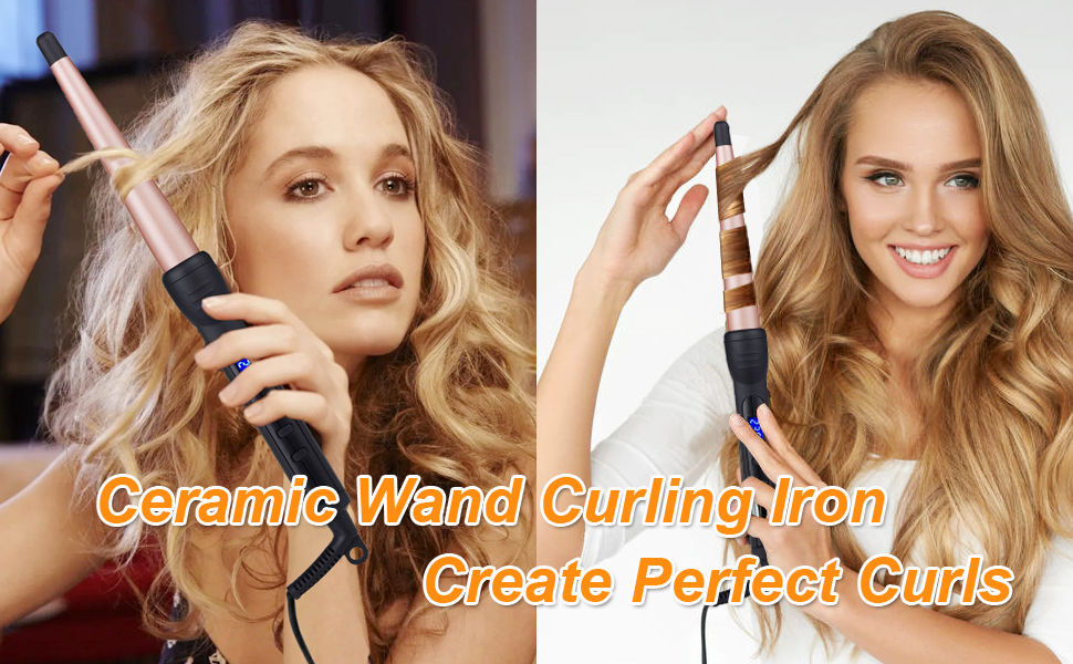 Curling wand beach wave curling iron 1 inch curling iron