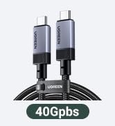 UGREEN 240W USB C Cable, 40Gbps USB C Cable USB4.0 GEN3 8K 60Hz PD 3.1 Video Cable Compatible wit...