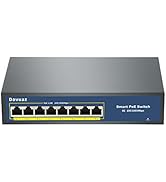 Davuaz 8 Port Gigabit PoE Switch, IEEE802.3af/at Compliant, Up to 120W, Plug and Play