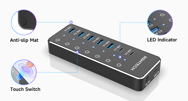 usb hub touch switch
