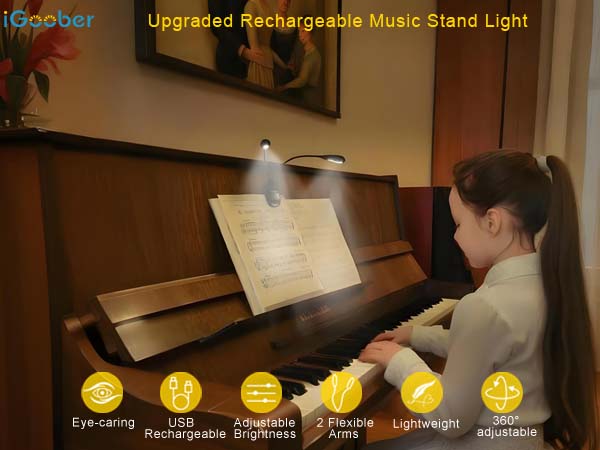 music stand light music stand light clip on music stand light clip on rechargeable