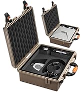 Starlink Mini Case Khaki Hard Waterproof Travel Case for Mini Starlink with Molded Foam for Acces...