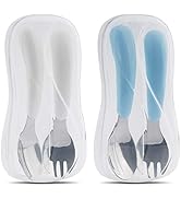 Kirecoo 2 Set Toddler Utensils, Toddler Forks and Spoons, Stainless Steel Toddler Silverware Set,...