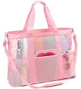GYEUKHAM Mesh Beach Bag - Large Beach Tote Bag with Multiple Pockets for Family Beach Bag for Toy...