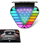 Foelony Colorful Triangle Brake LED Light, 12-24V Triangular Brake Tail Warning Flash Lamp, Car A...