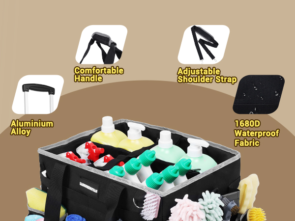 cleaning caddy bag with wheels