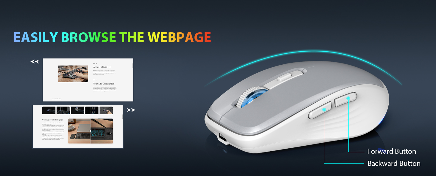 wireless mouse with six button