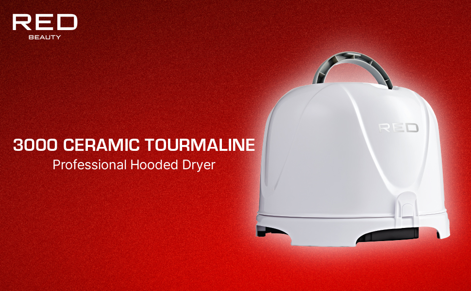 3000 Ceramic Tourmaline Professional Hooded Dryer