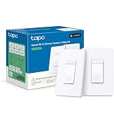 TP-Link Tapo Smart 3 Way Dimmer Switch KIT, Matter Compatible, Energy Monitoring, Neutral Wire Re...