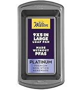 Wilton Platinum Non-Stick 9 x 5 in Loaf Pan, Cold-Rolled Steel Bakeware, Made without PFAS, Packa...