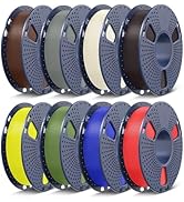 SUNLU 3D Printer Filament Pack, 0.25kg Each Spool, Total 2kg, Mini Spool, PLA+ Filament 1.75mm, 8...