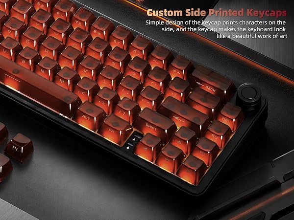 Keycaps Jelly Ceramic Keycaps Style, Clear Keycaps, Transparent Side Printed Keycaps