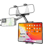Wukanleng Tablet Holder for Car Rear View Mirror, Retractable Rearview Mirror Phone Mount, 360°Ro...