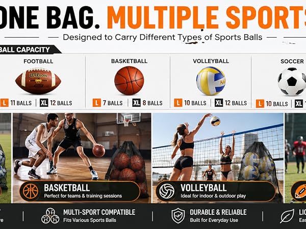 Extra Large Mesh Ball Bag