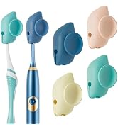 Muslish 4 Pack Silicone Toothbrush Covers with Suction Cup, Travel Tooth Brush Cover Cap Case, Fi...