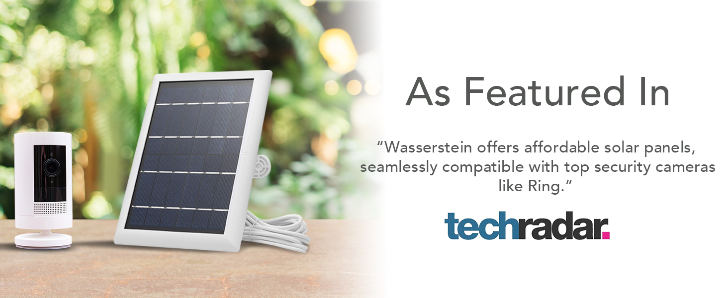 Wasserstein offers affordable solar panels compatible with top security cameras like Ring