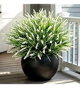 YAOLMSSY Artificial Faux Outdoor Plants Greenery for Summer Spring Decor, 12 Pcs Fake Monkey Gras...