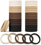 Mia Klein Hair Ties Black 100Count Extra Thick 5CM, Bulk Elastic Hair Bands for Thick Heavy Hair,...