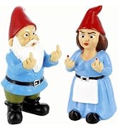 Gnometastic Mini Middle Finger Gnomes, 3.5in-3.75in Bundle - Double Bird Happy Couple Mini Gnome ...