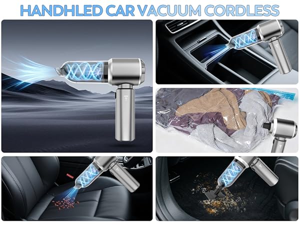 KedeeSparkle Mini Car Vacuum Cleaner, 4 in 1 Cordless Vacuum Cleaner