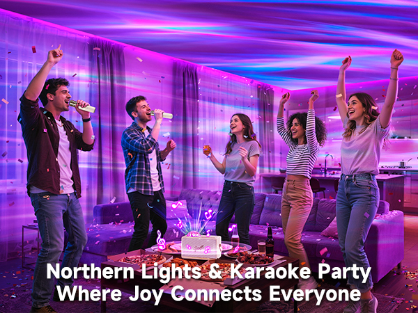 Karaoke Machine for Kids Adults Teen with Northern Lights