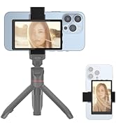 Newmowa Phone Vlog Selfie Monitor Screen, Magnetic Phone Holder Clip Mount, Using Phone Rear Came...