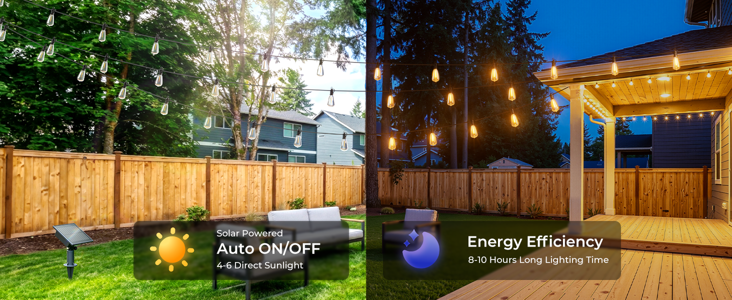 solar string lights outdoor waterproof