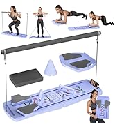 Pilates Board Pilates Reformer Set - Upgraded 7 in 1 Portable Pilates Board for Home Workout, Mul...