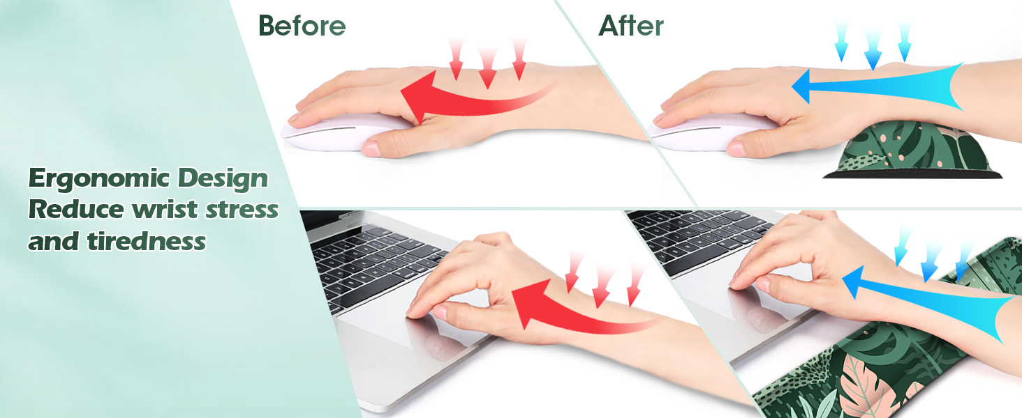 ergonomic design mouse pad