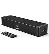 BESTISAN 2.1CH Sound Bar for TV, 16.5” Compact with Built-in Subwoofer, ARC/Opt/AUX/USB Input, Vo...