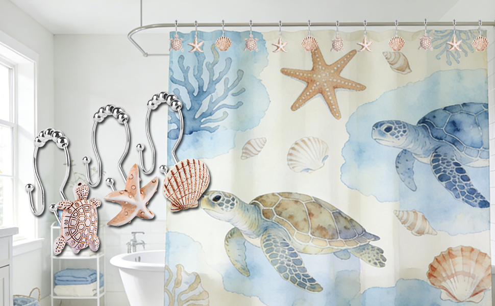 Double Shower Curtain Hooks