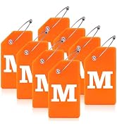 Gostwo 8 Pack Luggage Tags for Suitcases, 26 Initial Letter Travel Luggage Baggage Identification...