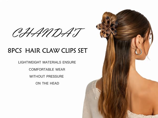 8pcs flower hair clips