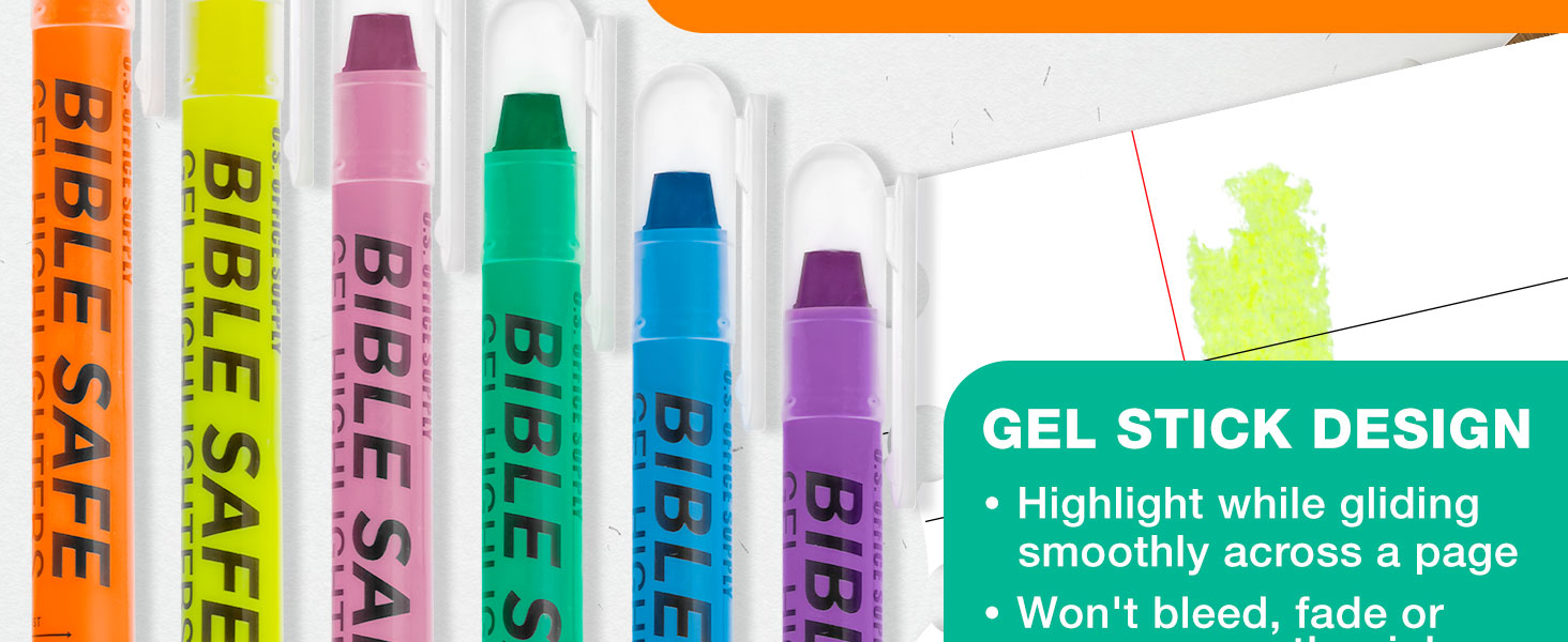 bible highlighters gel no bleed smear free study markers pastel twist crayons set journaling