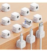 Picozon 12 Pack Magnetic Cable Clip Organizer Cord Holder, Picozon Adhesive Cable Management, Wir...
