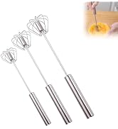 Stainless Steel Semi-Automatic Whisk, Egg Whisk Hand Push Whisk Blender, Hand Push Mixer Stirrer ...