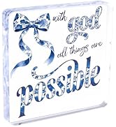 MOROBOR Inspirational Blue Room Decor, 1 Pack Acrylic Desk Decoration Sign Desk Art Sign Inspirat...