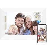 WiFi 10.1" Touch Screen Digital Photo Frame,32GB Frameo Digital Picture Frames with SD USB Card S...