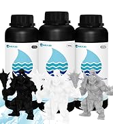 ABS Like UV Curing 3D Resin Bundle, White/Black/Grey ABS-Like 3D Printer Tough High Precise 