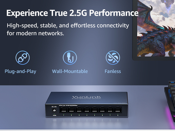 VunLink 8-Port 2.5G Ethernet Switch